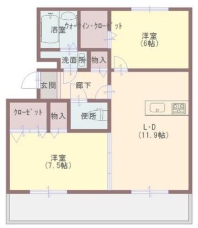 英賀保駅 徒歩30分 3階の物件間取画像